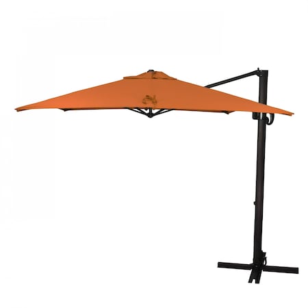 California Umbrella 8.5' Bronze Aluminum Cantilever Patio Umbrella, Sunbrella Tuscan 194061337912